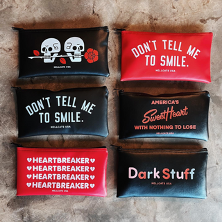 Don't Tell Me To Smile Pouch - Red