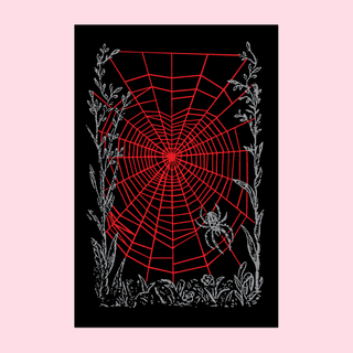 Spiderweb Heart Postcard
