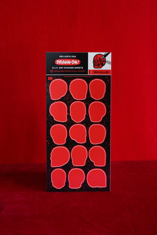 Drawn-On DIY Sticker Sheets (Red)
