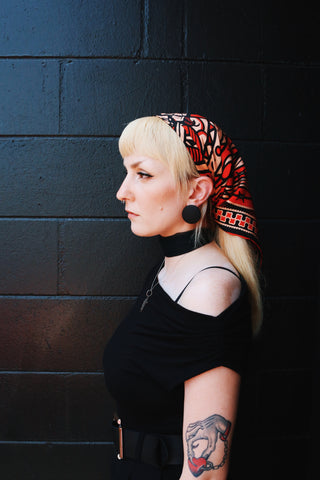 Skull Cowgirl Silk Scarf
