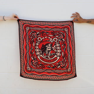Skull Cowgirl Silk Scarf