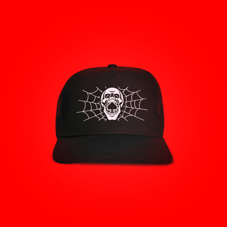 Skull Spade Mesh Trucker Snapback Hat