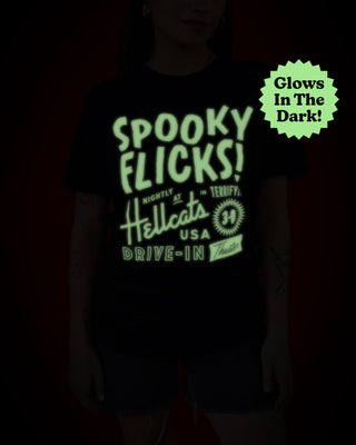 Spooky Flicks T-shirt (Glow In The Dark)