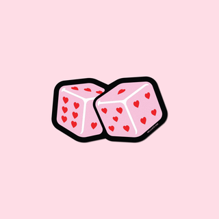 Dice Sticker- Pink