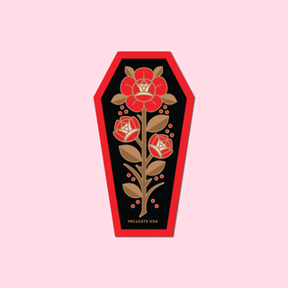 Rose Coffin Sticker