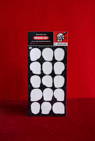 Drawn-On DIY Sticker Sheets (White)
