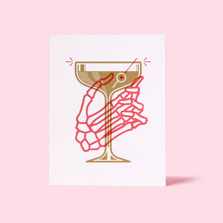 Cocktail Letterpress Card
