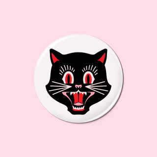 Cat Mascot Button 1.5"