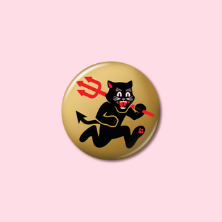 Cat Mascot Button 1"