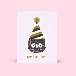 Birthday Skull Letterpress Card