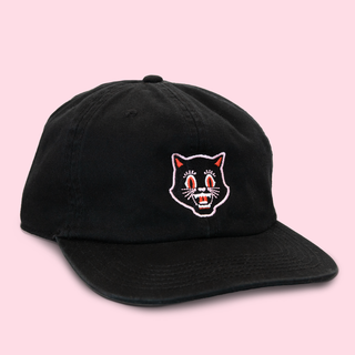 Cat Head Mascot Hat - Black Cotton